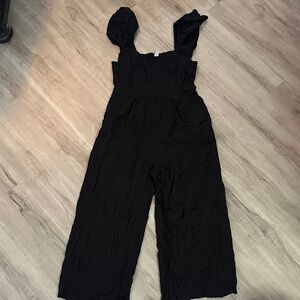 Old Navy Black Ruffled Jumpsuit